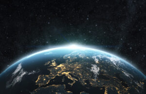 a night view of Earth from space - representing the world net zero update