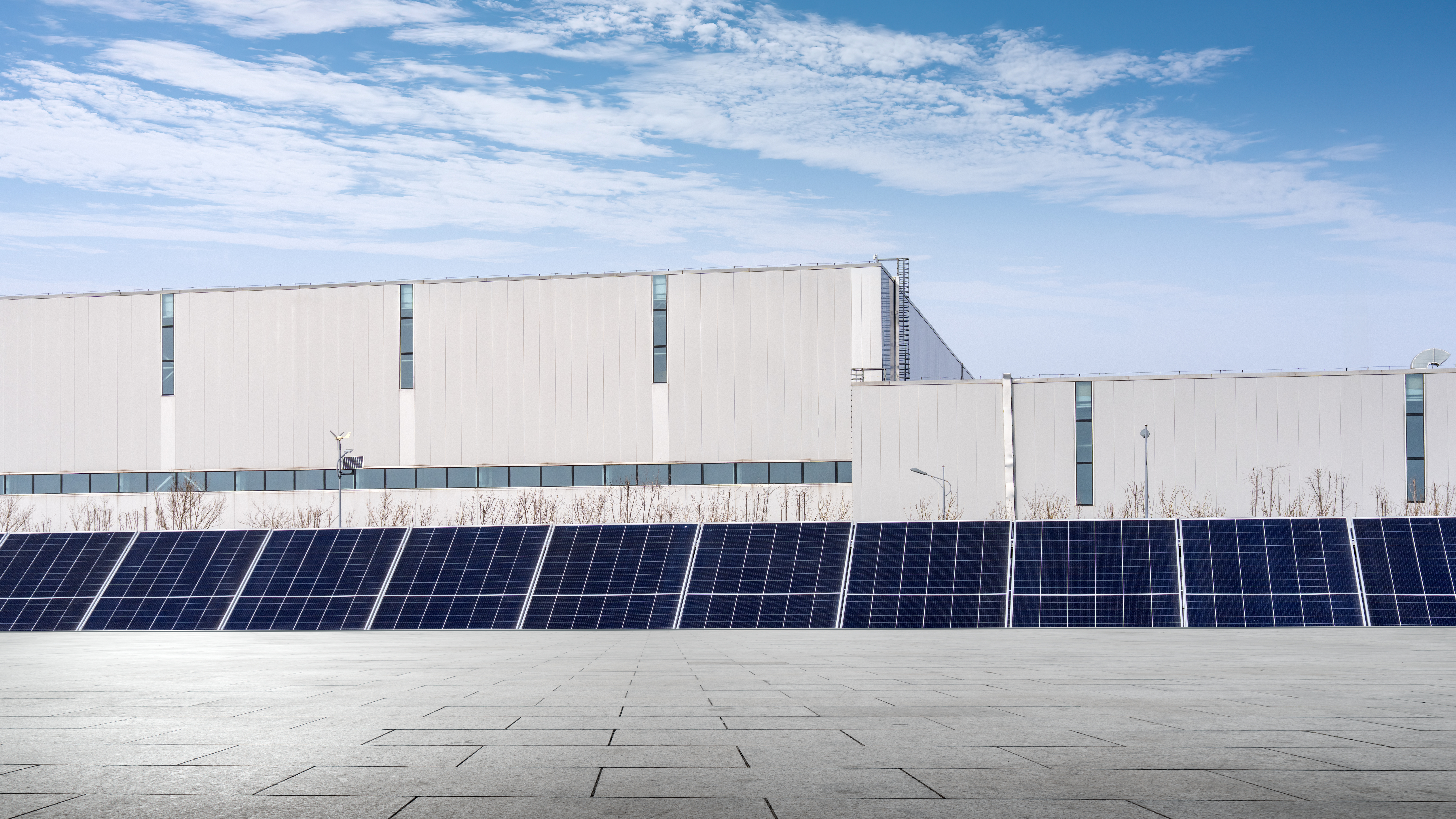 Manufacturering Building with Solar Panels