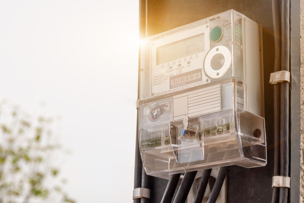 close up of smart meter