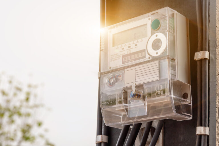 close up of smart meter